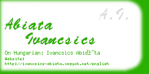 abiata ivancsics business card
